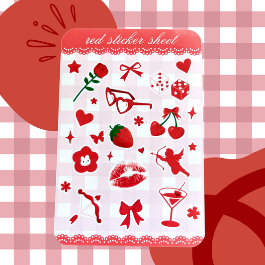 red sticker sheet