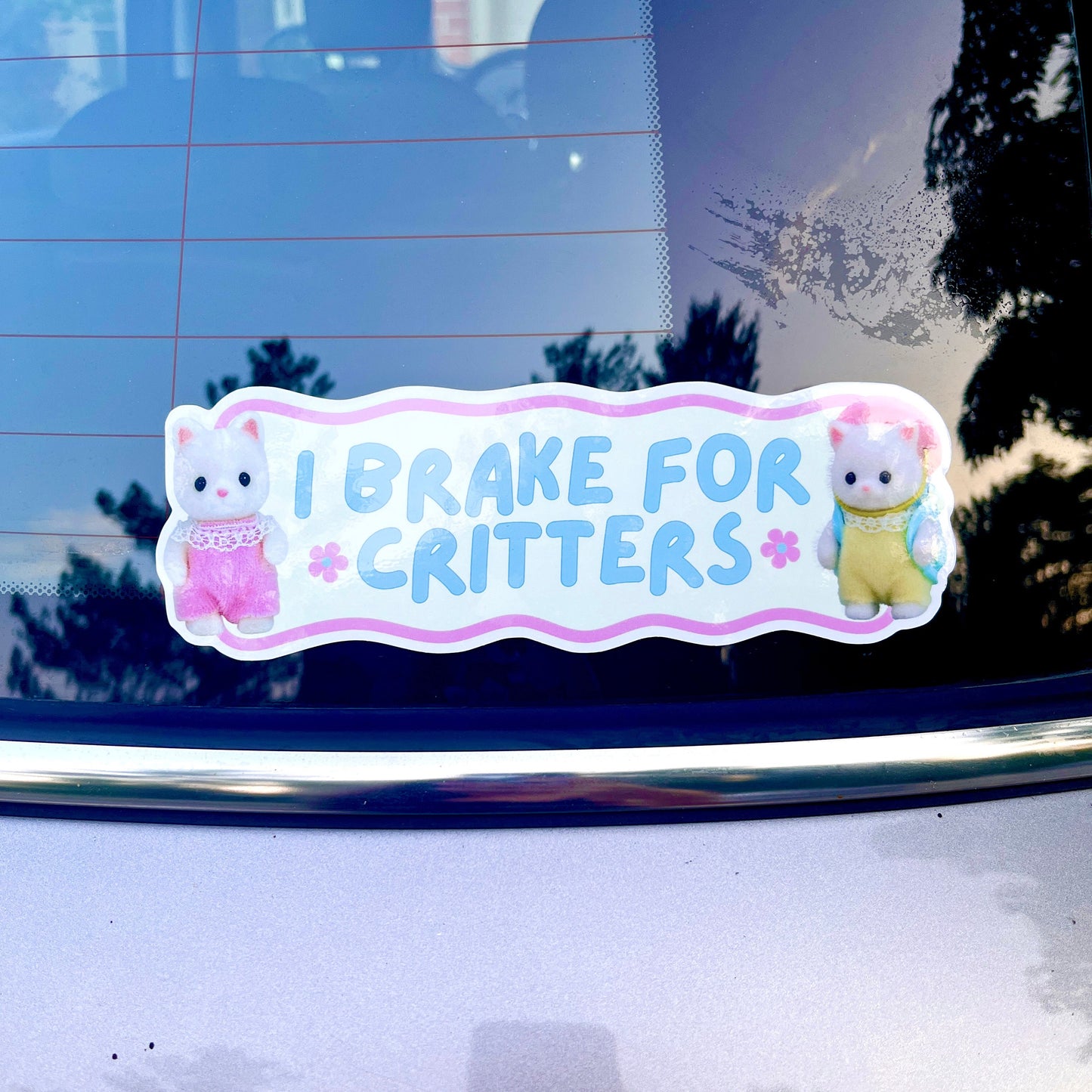 i brake for critters bumper sticker